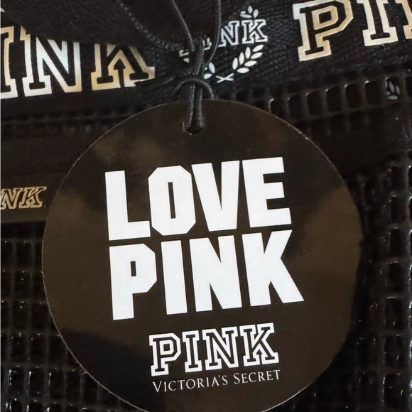 Victoria's Secret PINK Black Mesh Tote - Picture 5 of 6